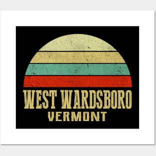 WEST WARDSBORO VERMONT Vintage Retro Sunset Posters and Art